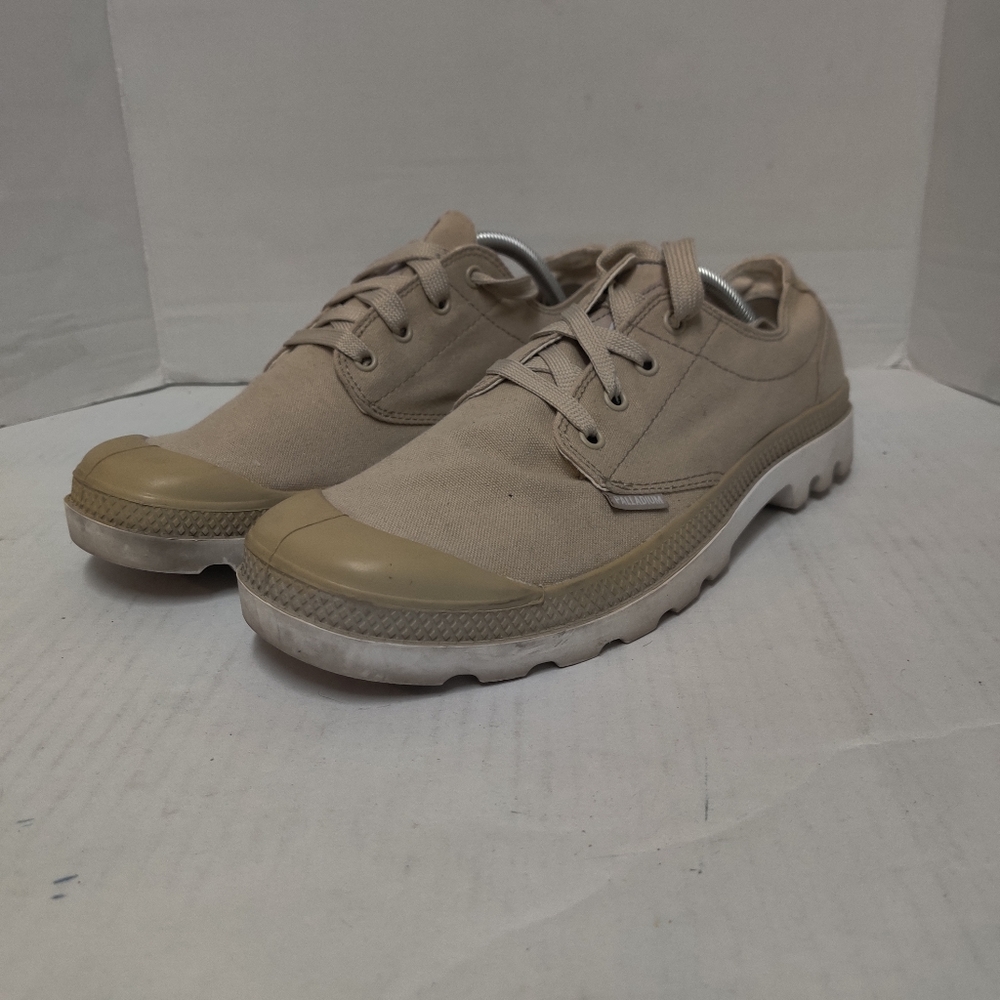 Palladium sz 10 canvas cream